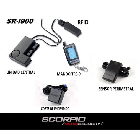 scorpio alarm sr i900 rfid motorcycle security system|scorpio motorcycle alarms.